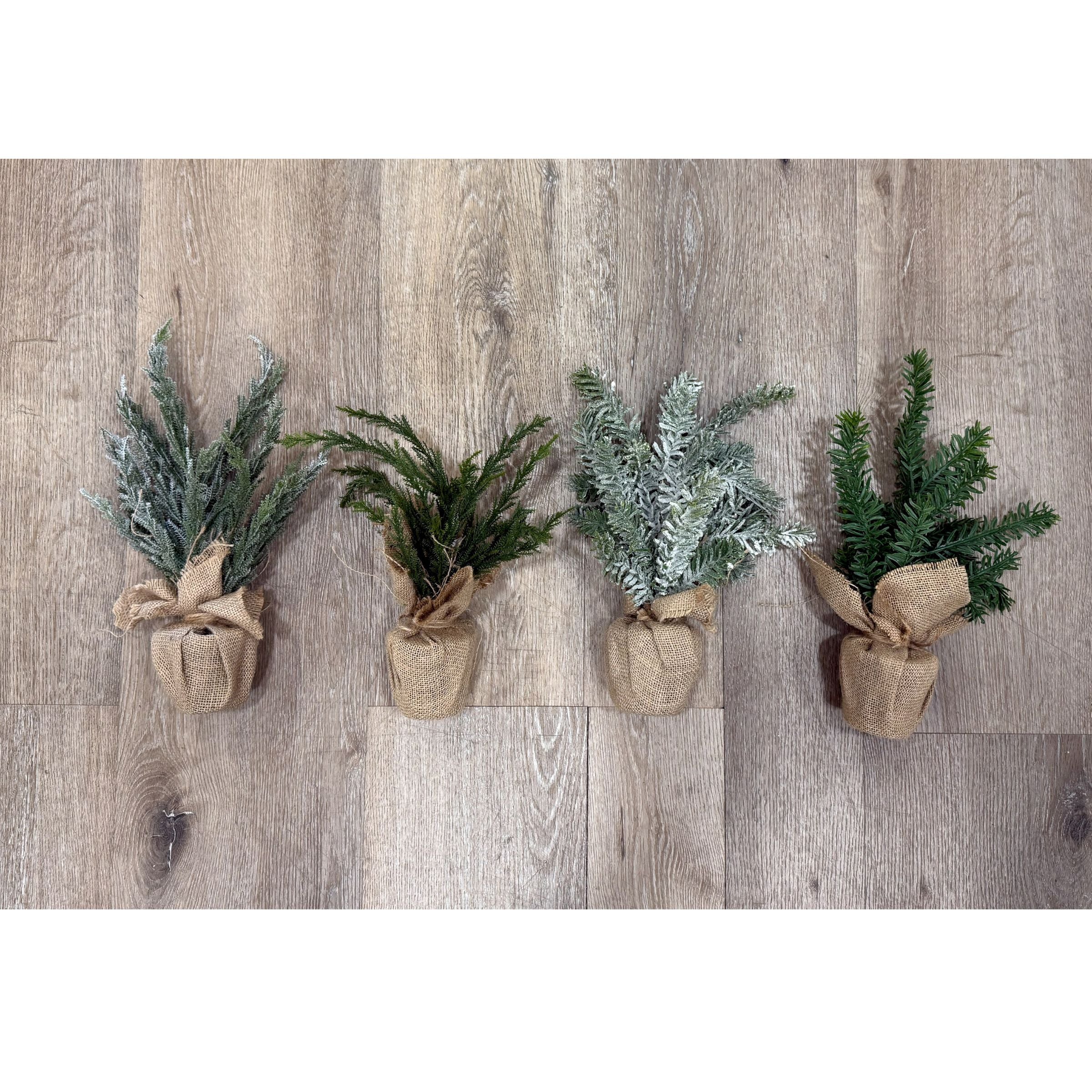 Burlap Frosted Pine Tree