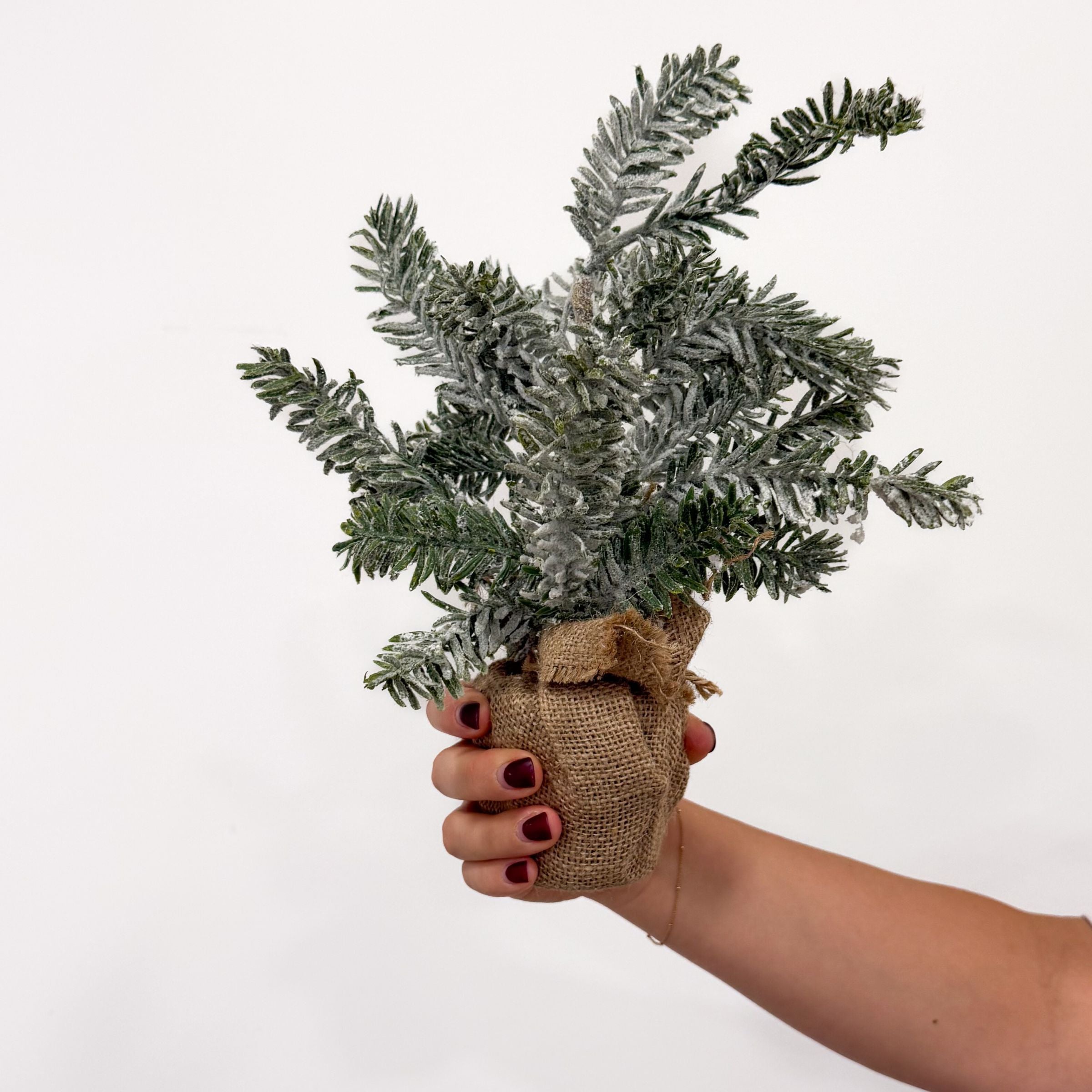Burlap Frosted Pine Tree