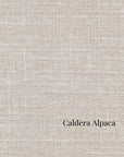 Textured beige fabric with 'Caldera Alpaca' label in St. Albert