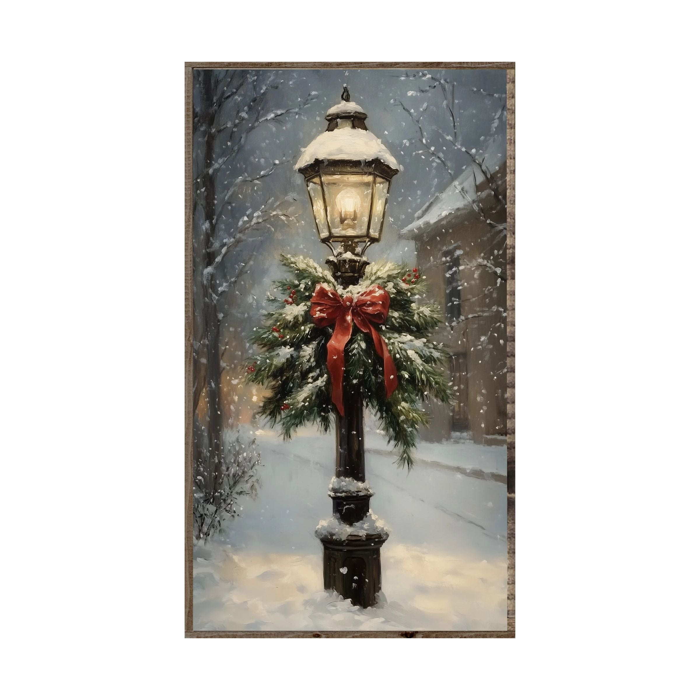 Christmas Lamp Vintage Print