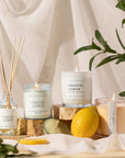 Coastal Lemon Tan Glass Candle