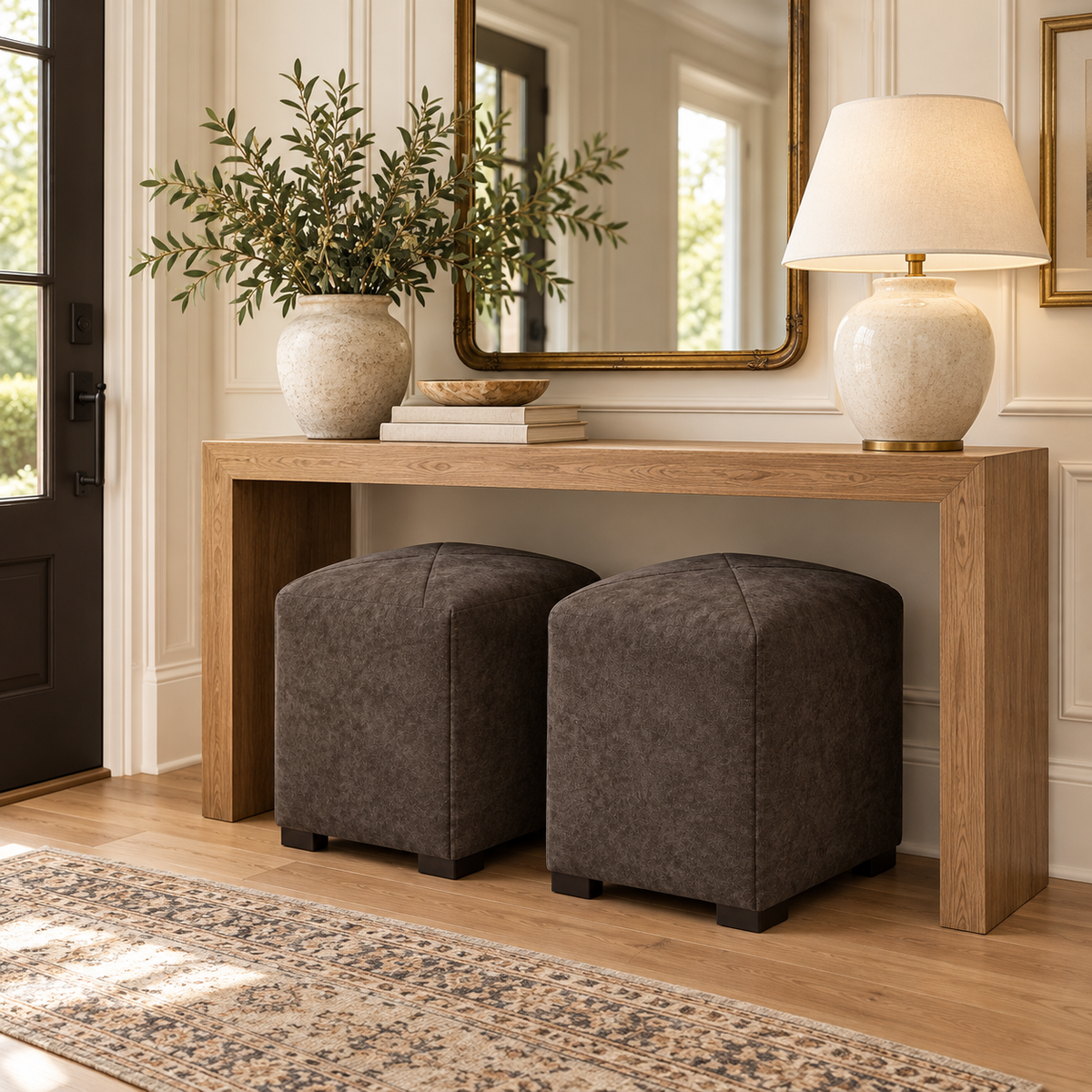 Cube Ottoman | Burnt Umber