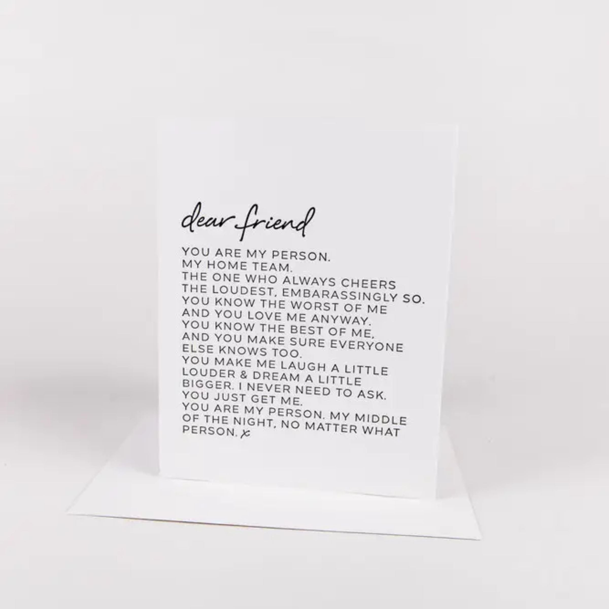 Dear Friend Card