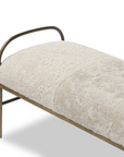 Demi Accent Bench | Beige Shearling