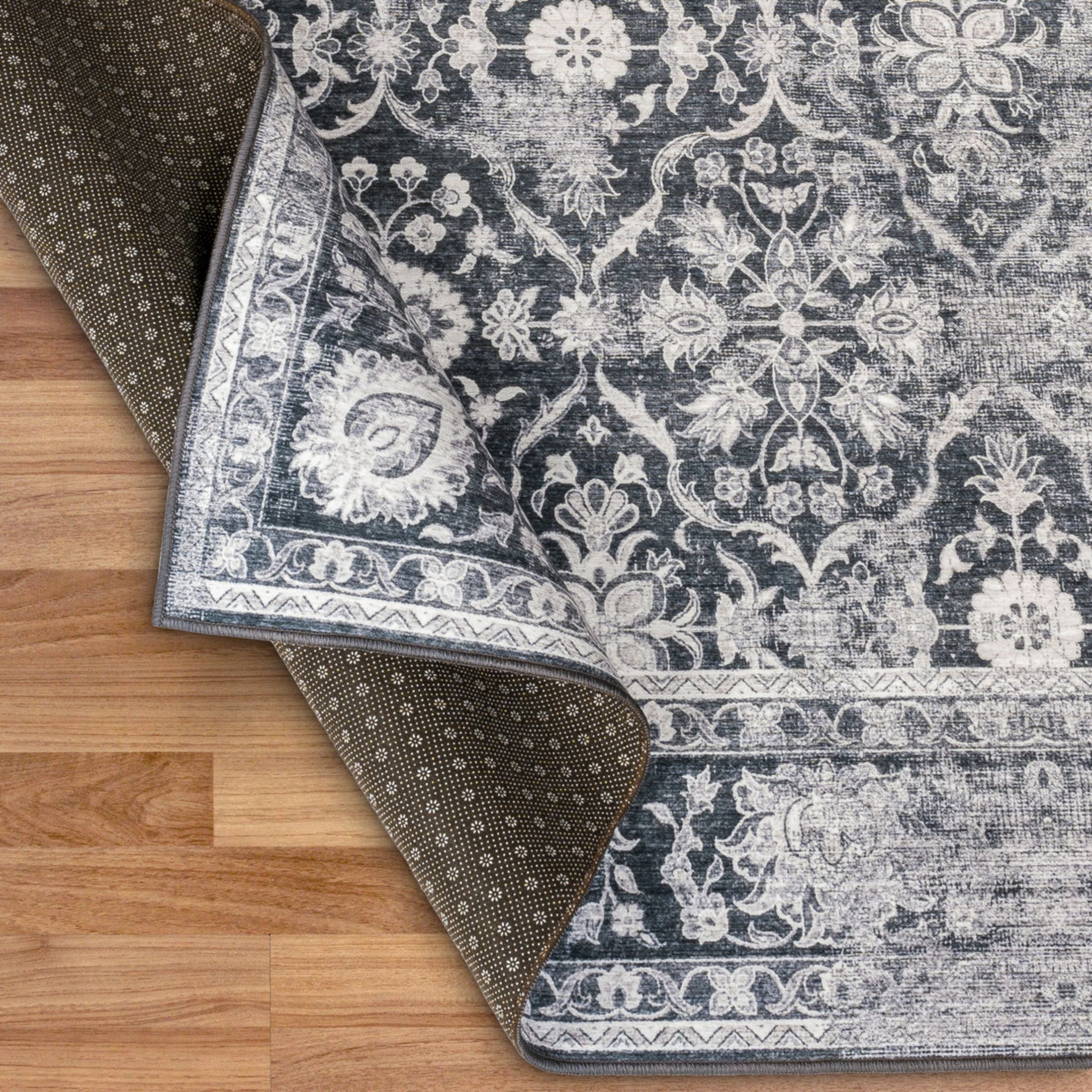 Noor Vintage Rug | Dark Charcoal