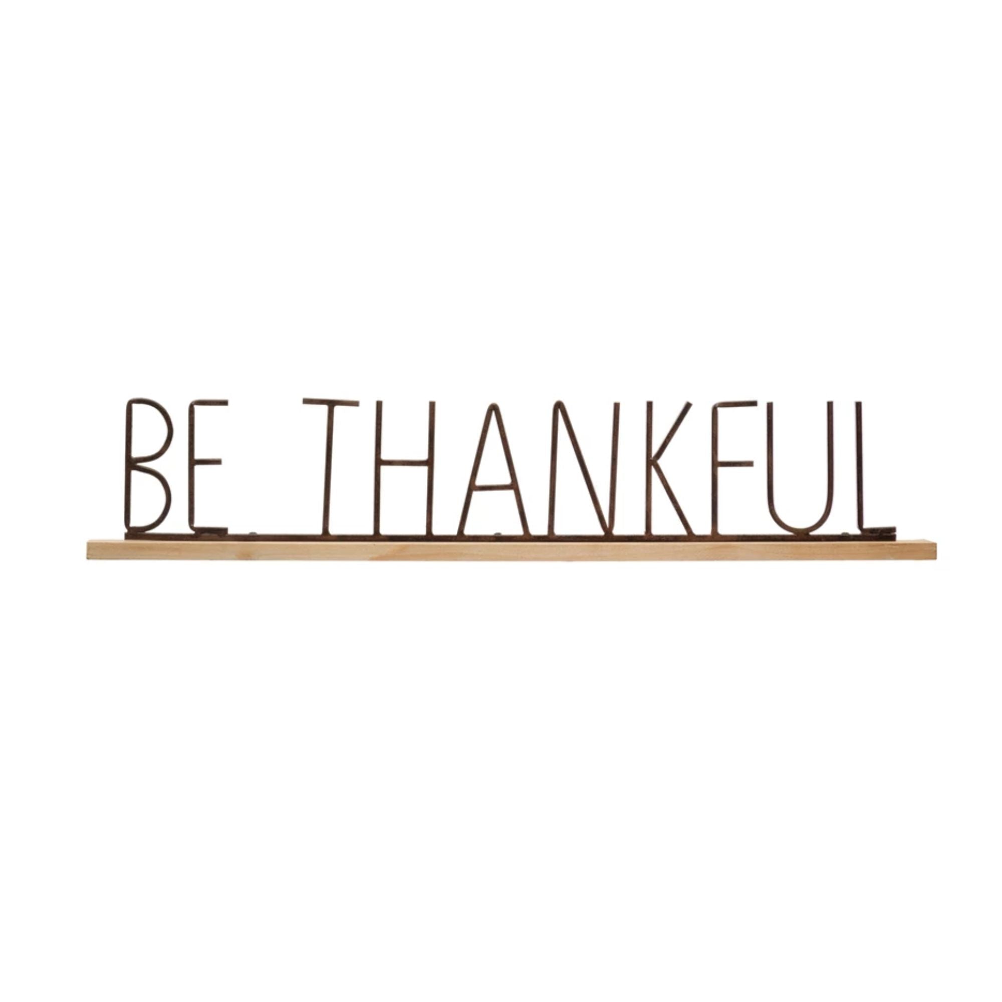 Be Thankful Mantel Decor