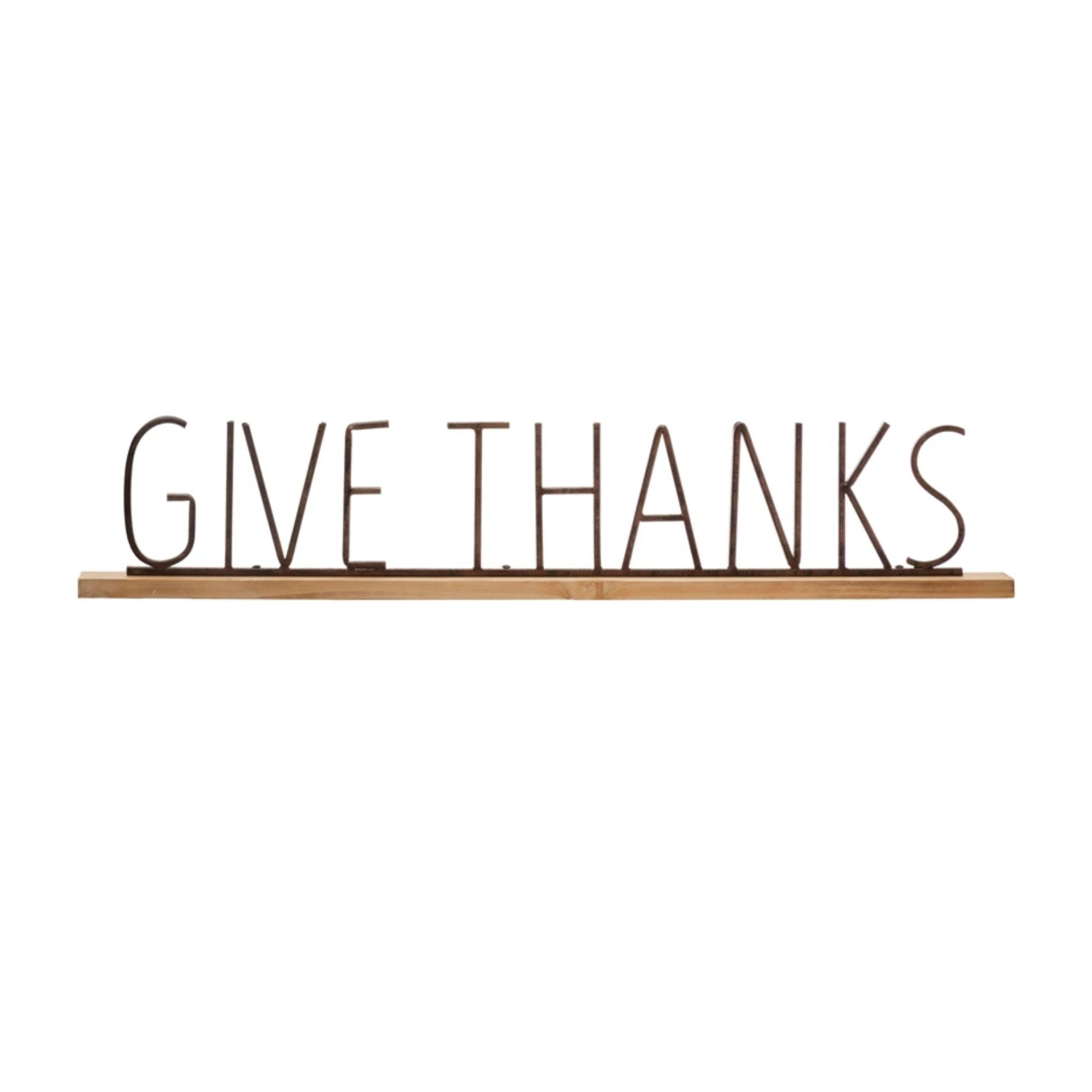 Give Thanks Mantel Decor