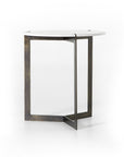 Kiva End Table | Polished White Marble