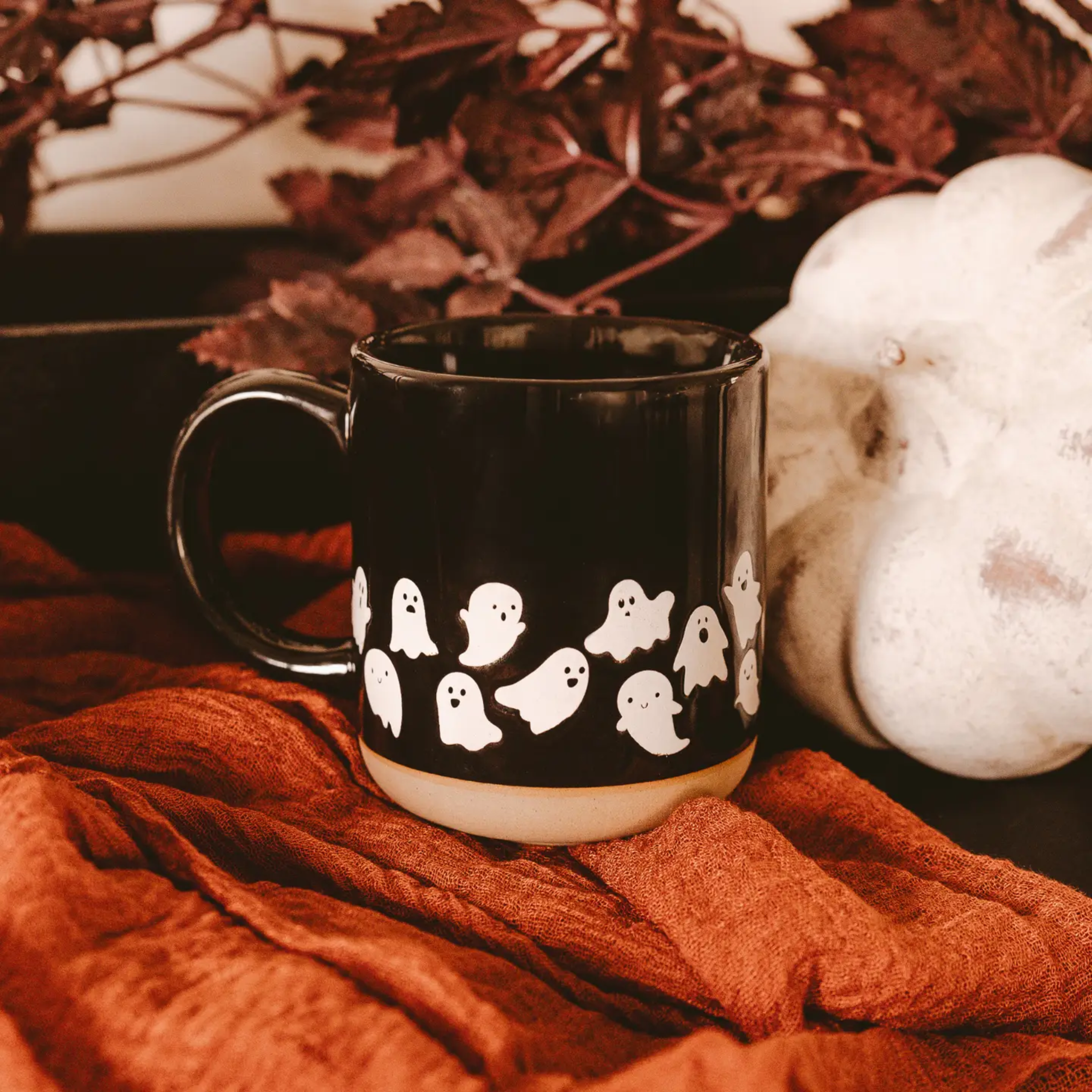 Black Ghost Stoneware Mug