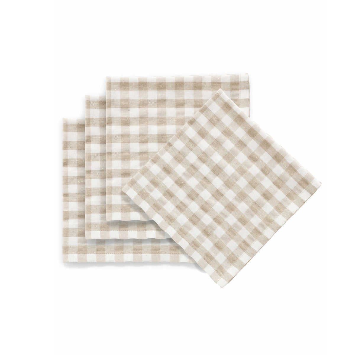 Gingham Napkin Set | Beige