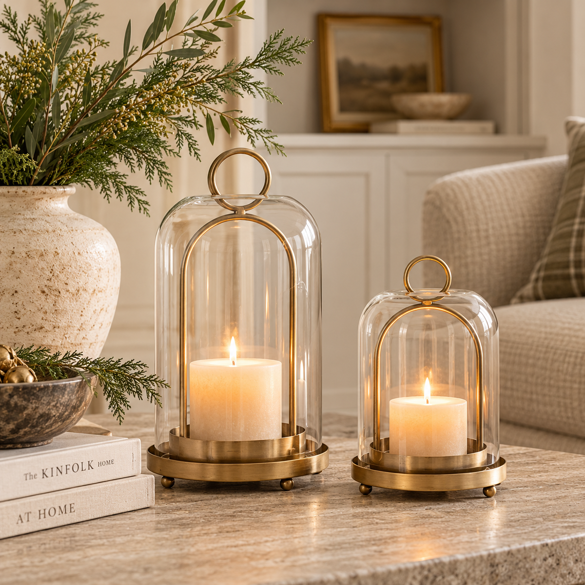 Glass &amp; Gold Cloche