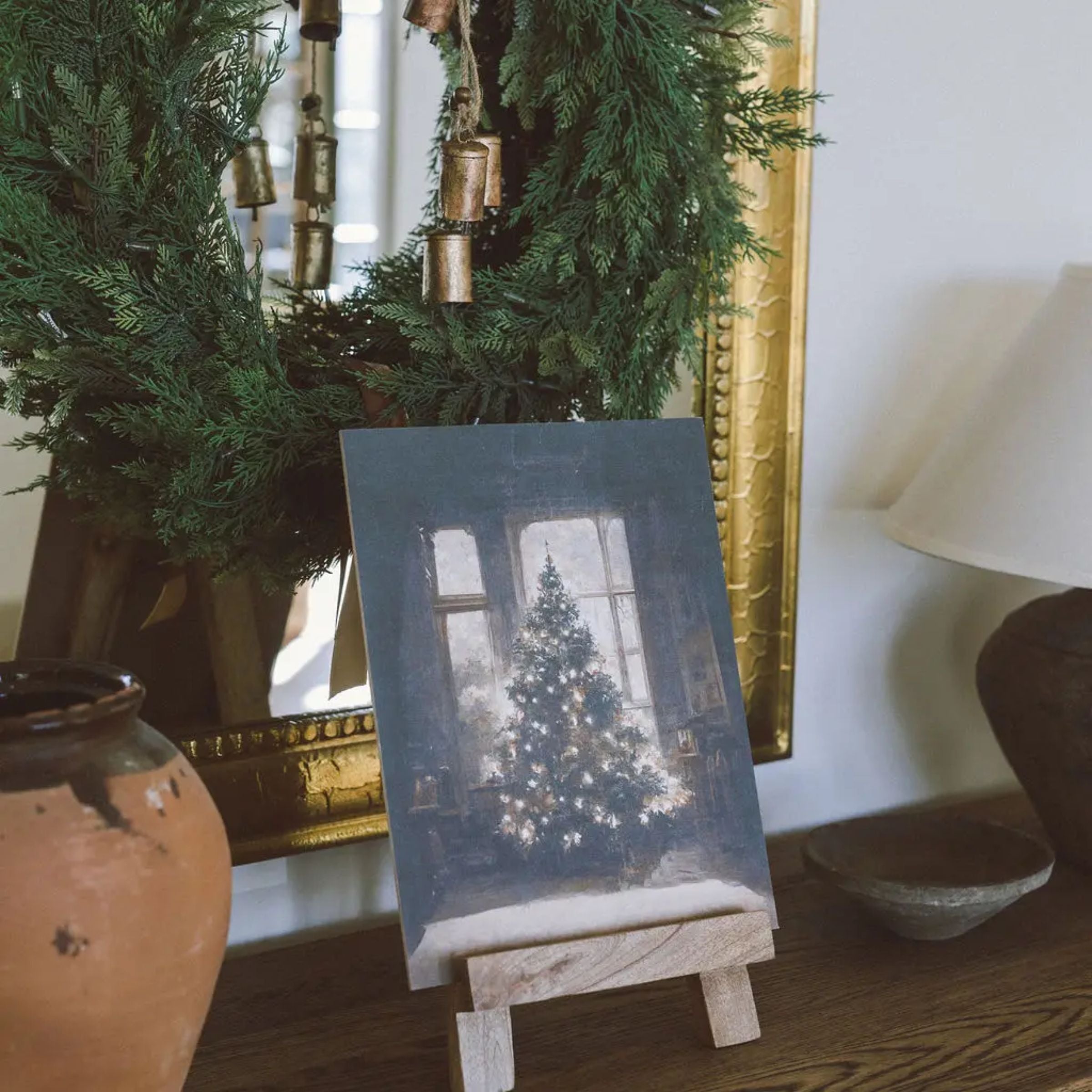 Glowing Christmas Tree Vintage Print