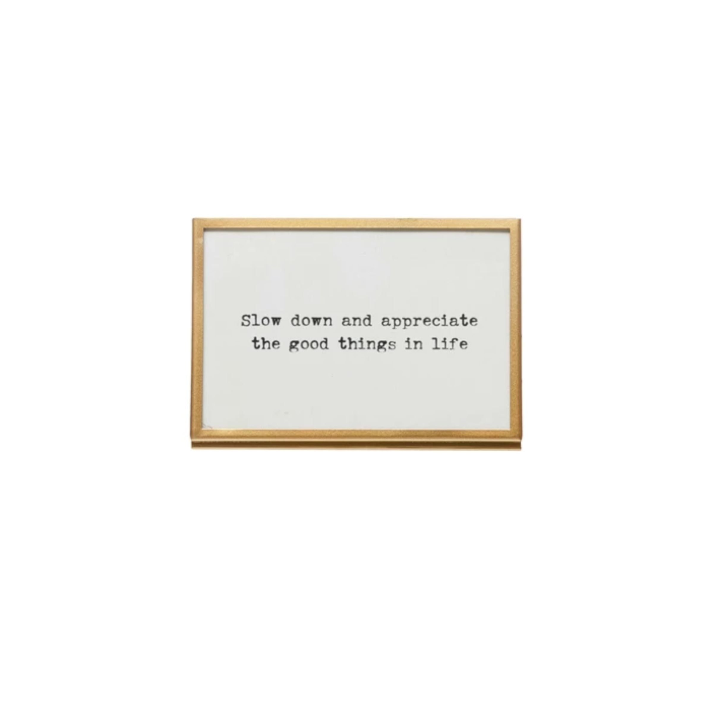 Gold Framed Quote With Easel
