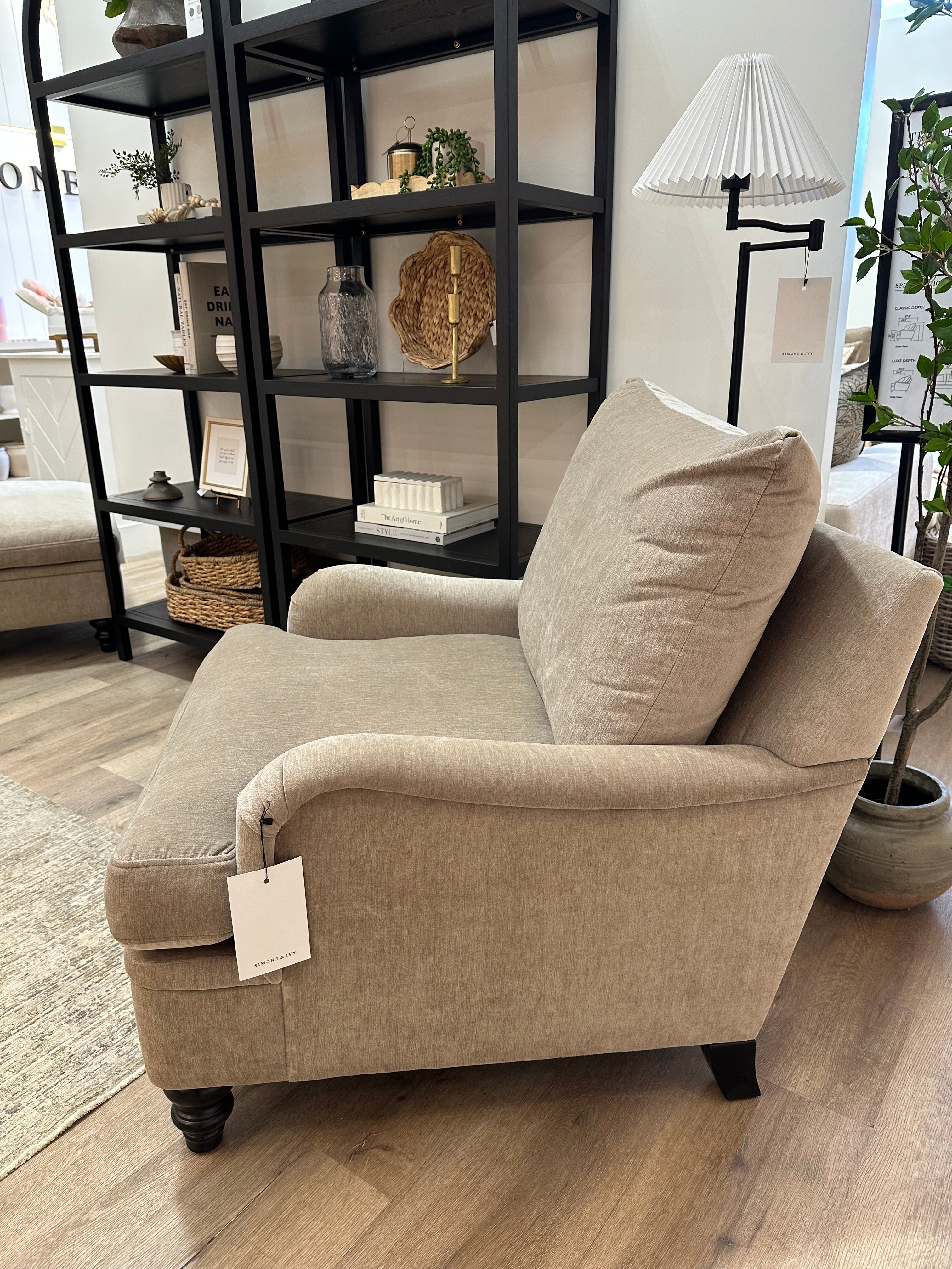 Leonard Chair &amp; Ottoman | Floor Model