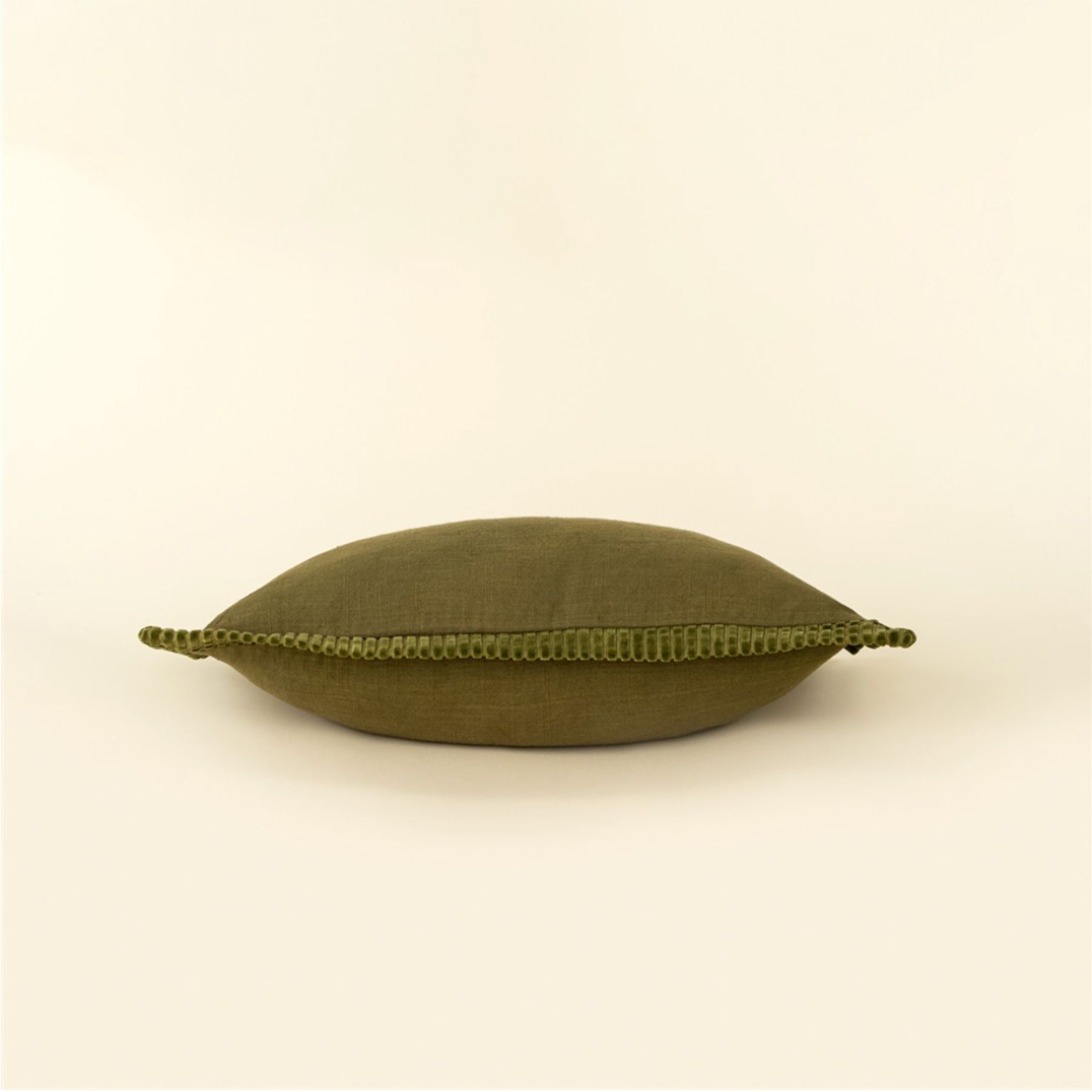 Corded Velvet Edge Pillow | Moss