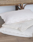 Corduroy Scallop Pillow | Ivory