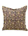Floral & Stripe Block Print Linen Pillow