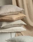 Fringed Boucle Pillow | Taupe