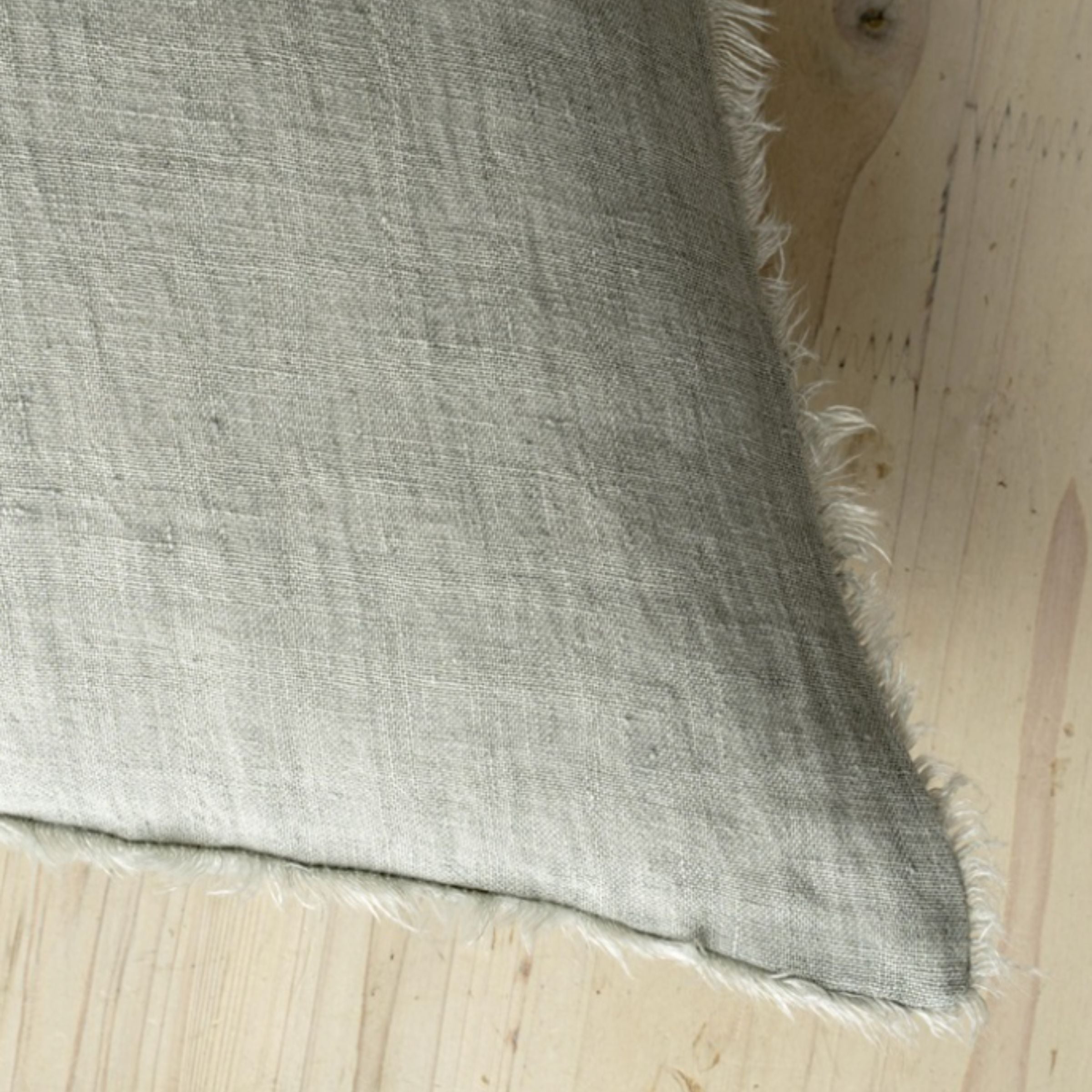 Layna Linen Pillow | Flint Grey