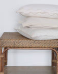 Velvet Scallop Pillow | Ivory
