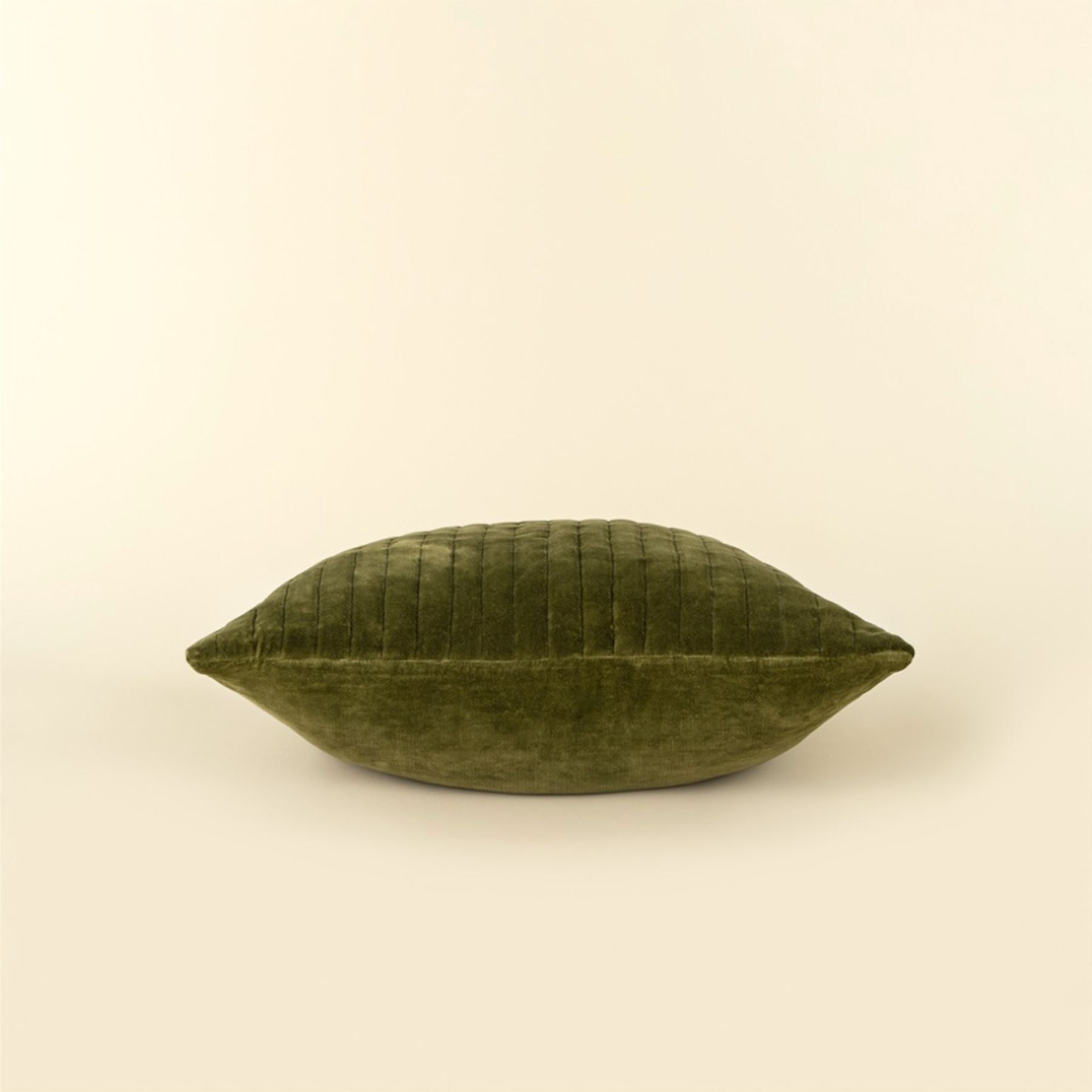 Velvet Stripe Pillow | Moss