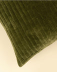 Velvet Stripe Pillow | Moss
