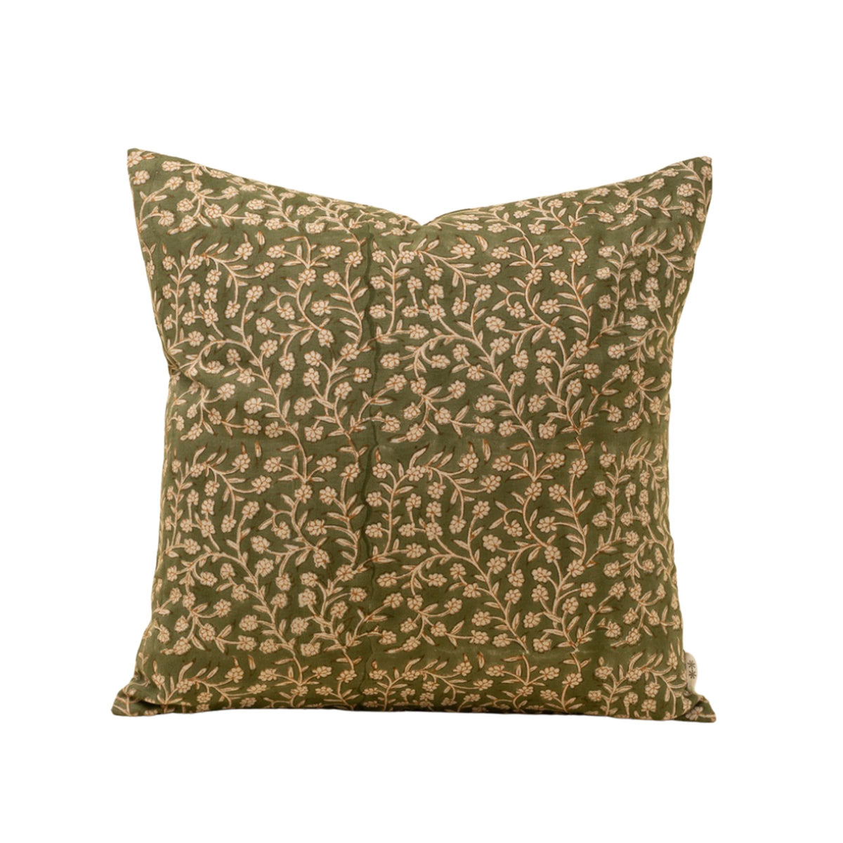 Wildvine Block Print Pillow | Olive