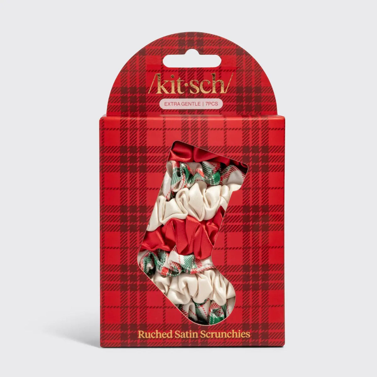 Holiday Ruched Satin Scrunchie Set | 7pcs