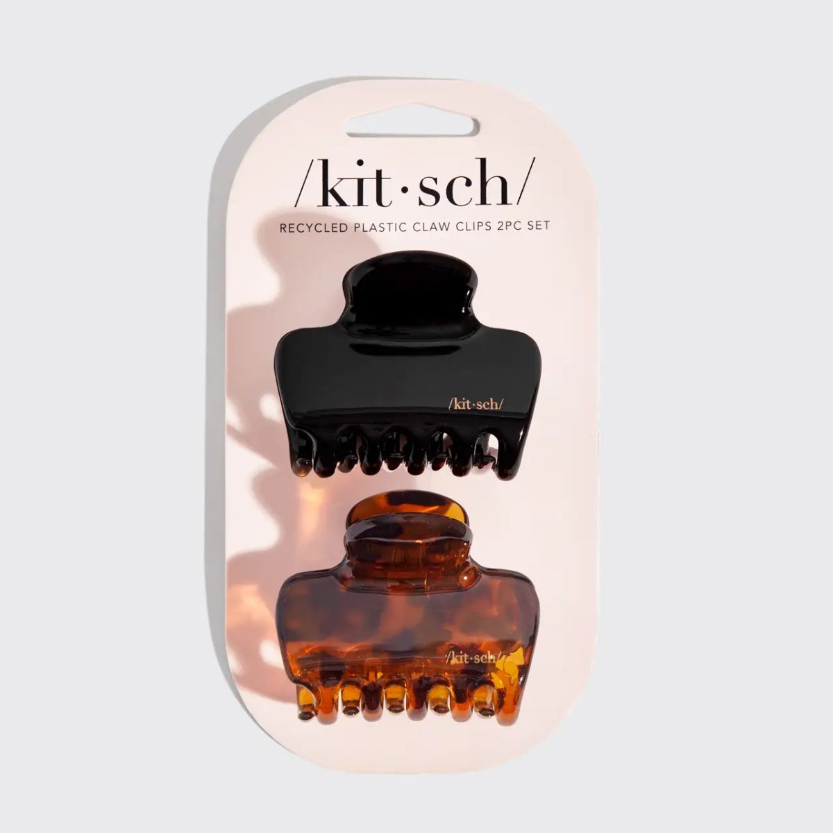 Medium Puffy Claw Clips 2pc Set | Black/Tortoise