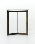 Kiva End Table | Polished White Marble