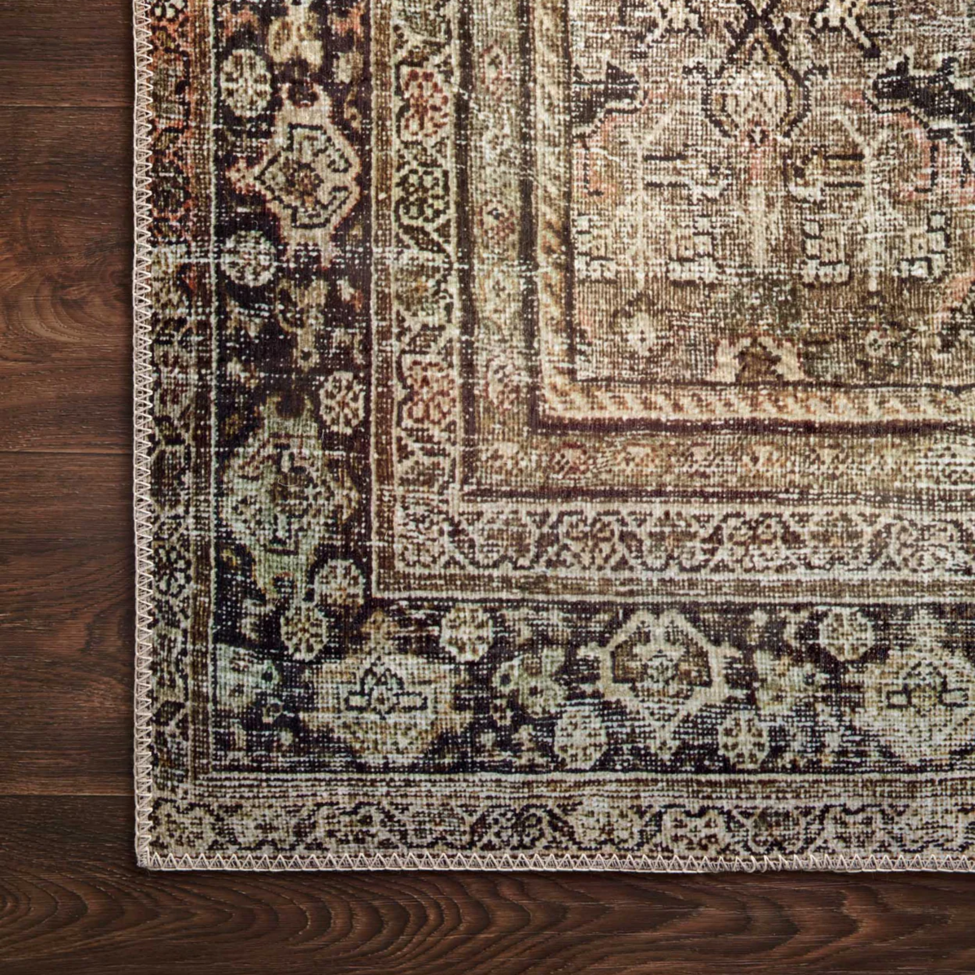 Layla Rug | Olive/Charcoal