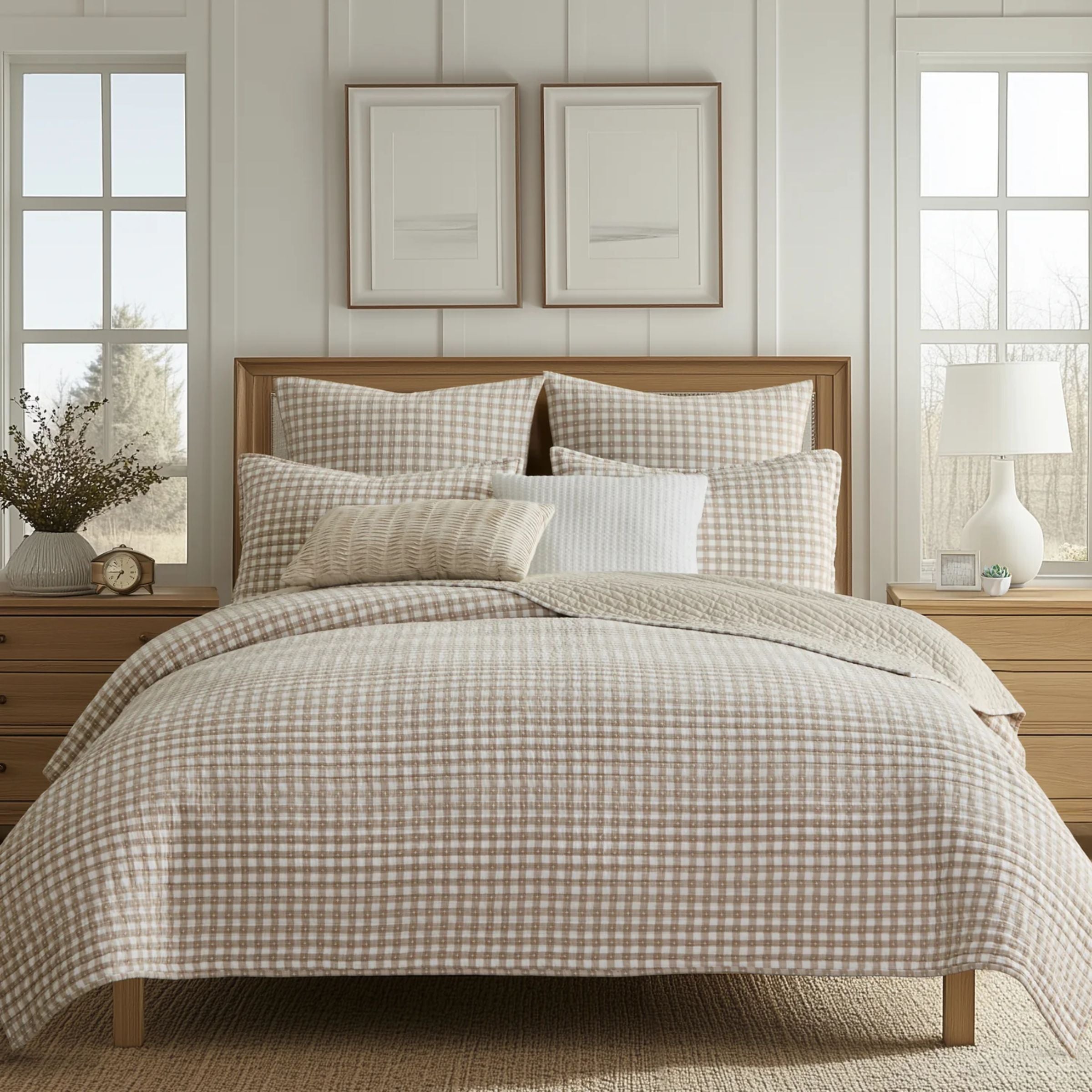 Camden Gingham Quilt Set