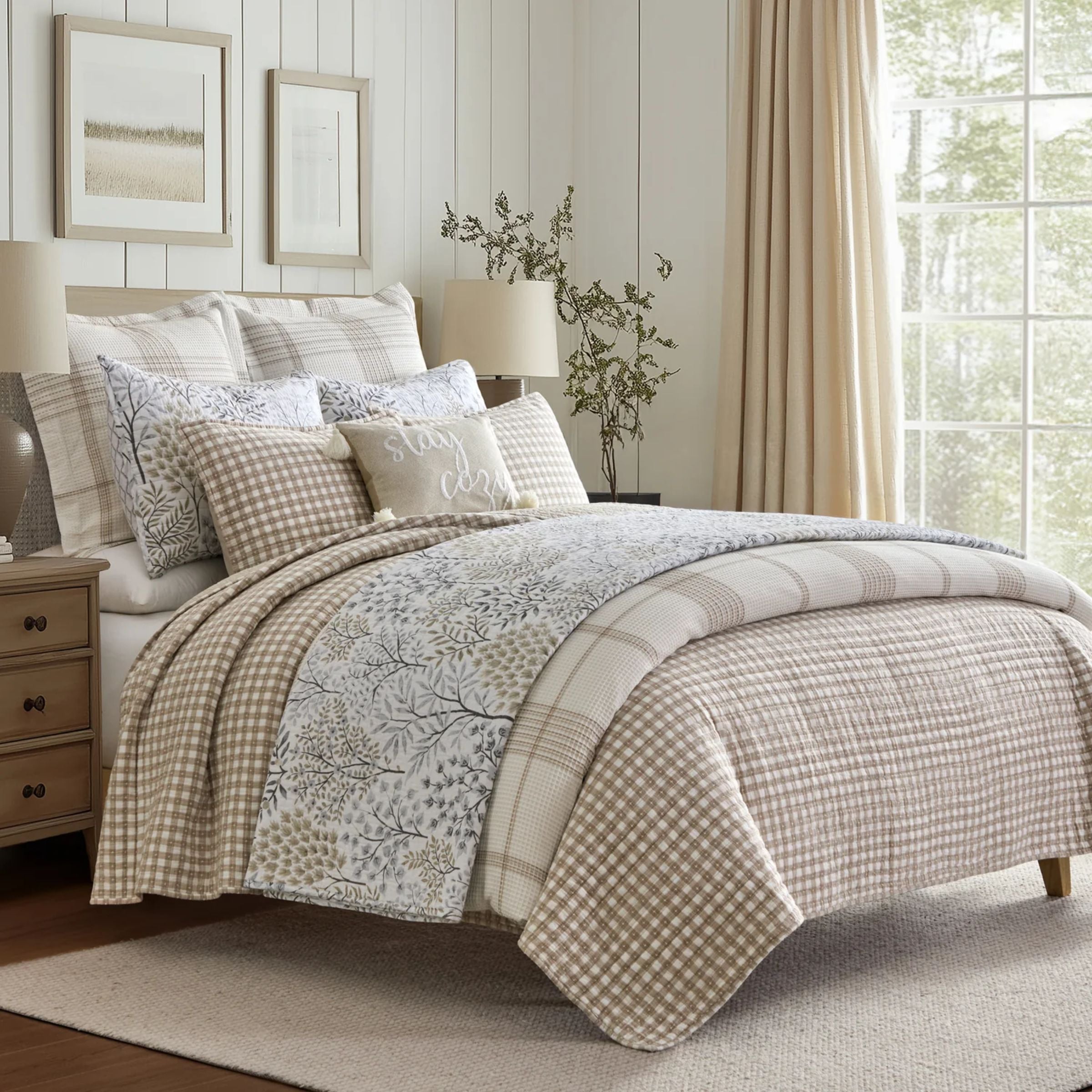 Camden Gingham Quilt Set