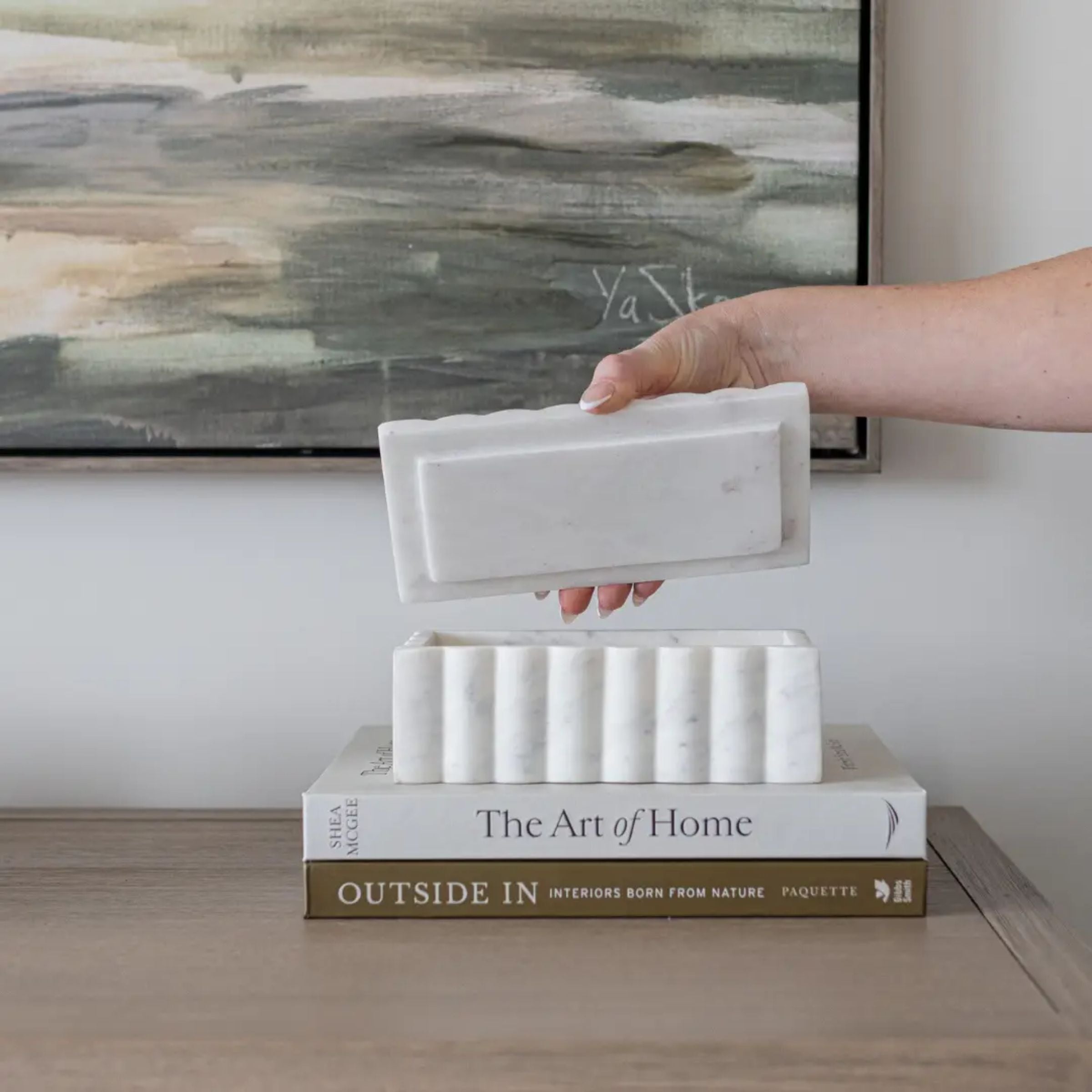 Marble Scalloped Box