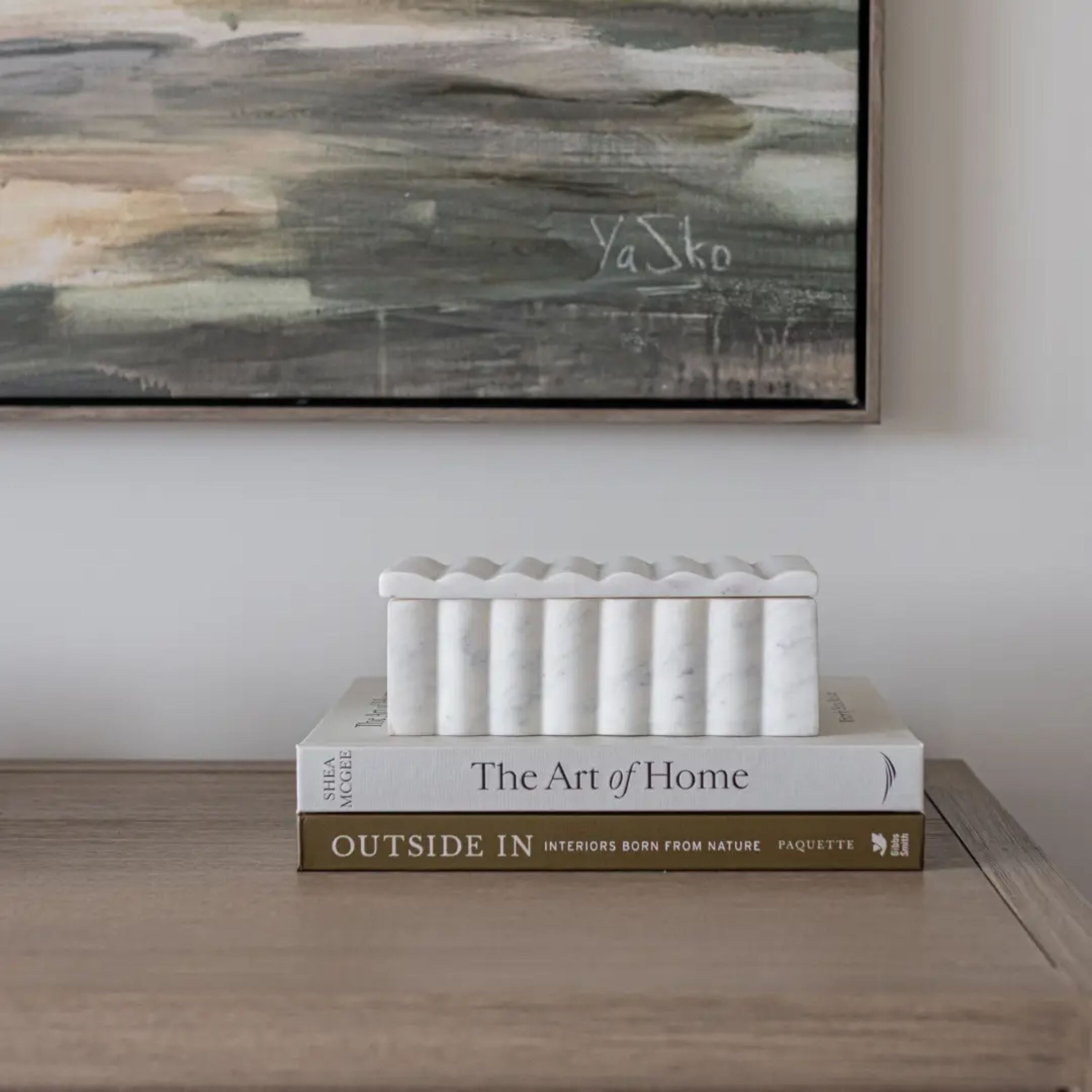 Marble Scalloped Box