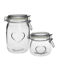 Nicola Heart Glass Jar