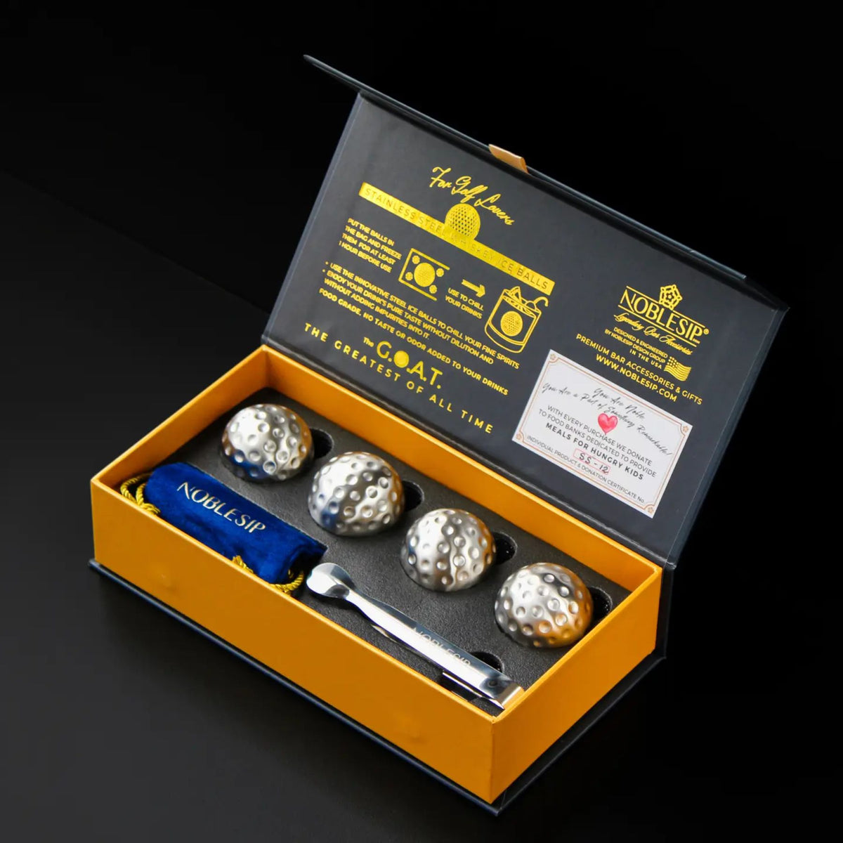 Whiskey Golf Ice Balls Gift Set
