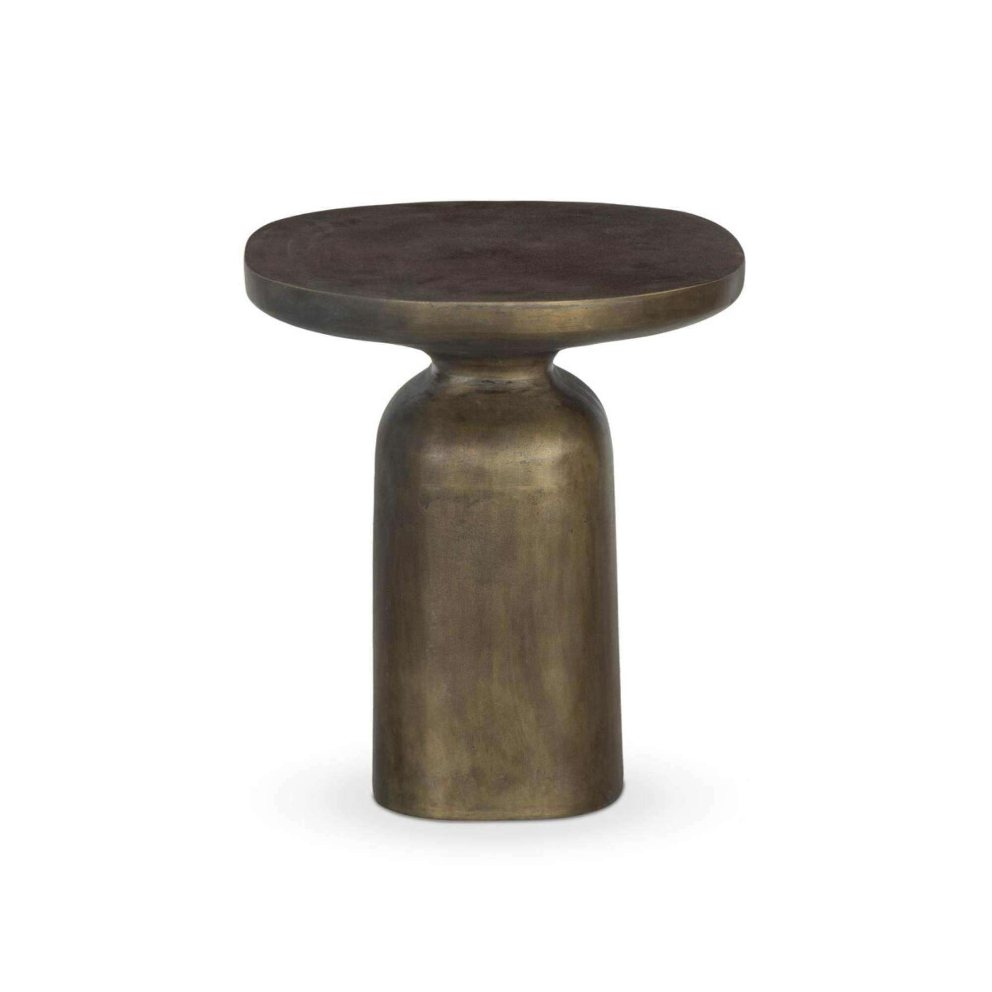 Odessa End Table | Textured Aged Brass