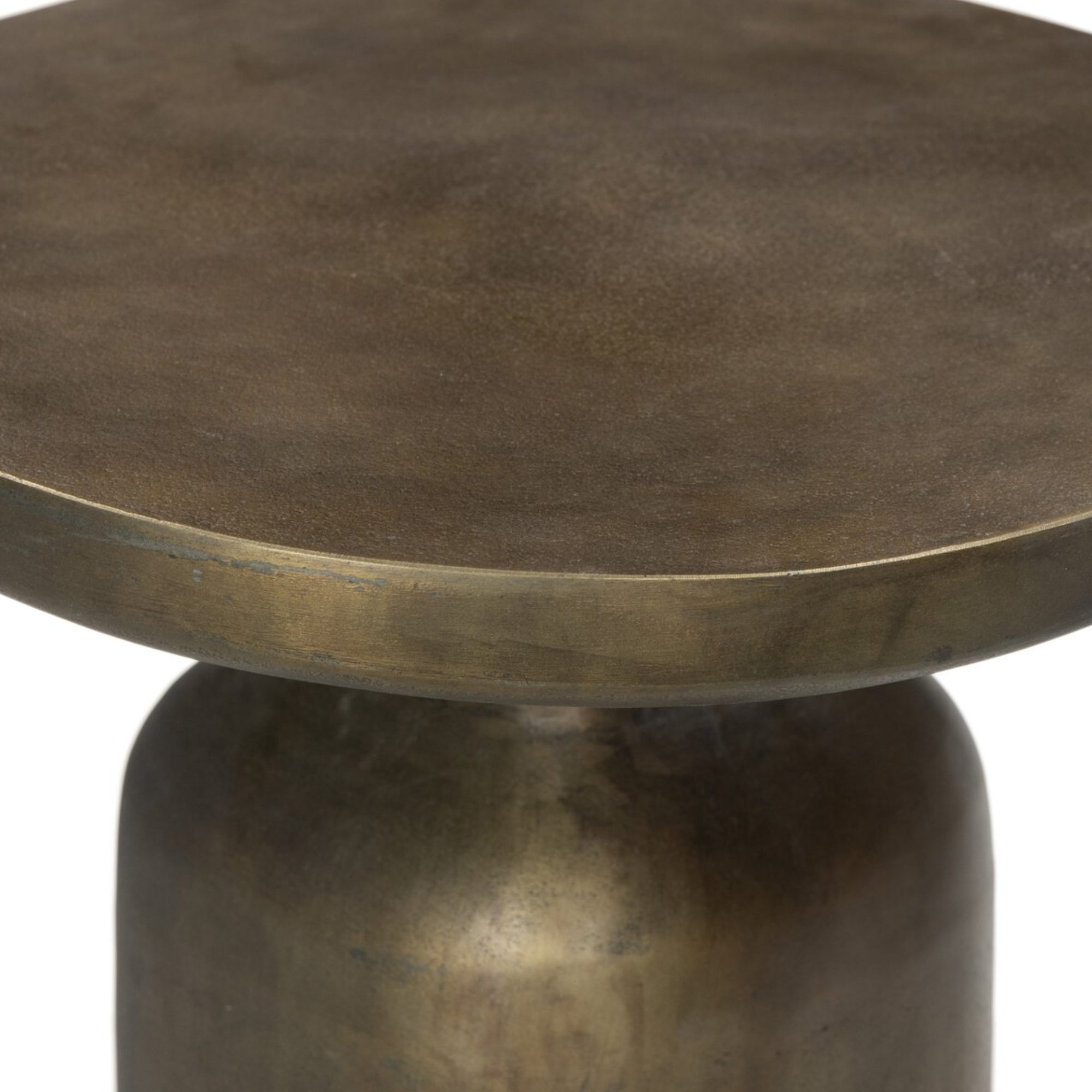 Odessa End Table | Textured Aged Brass