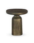 Odessa End Table | Textured Aged Brass