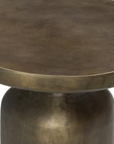 Odessa End Table | Textured Aged Brass