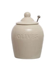 Olive Jar with Slotted Spoon