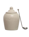Olive Jar with Slotted Spoon