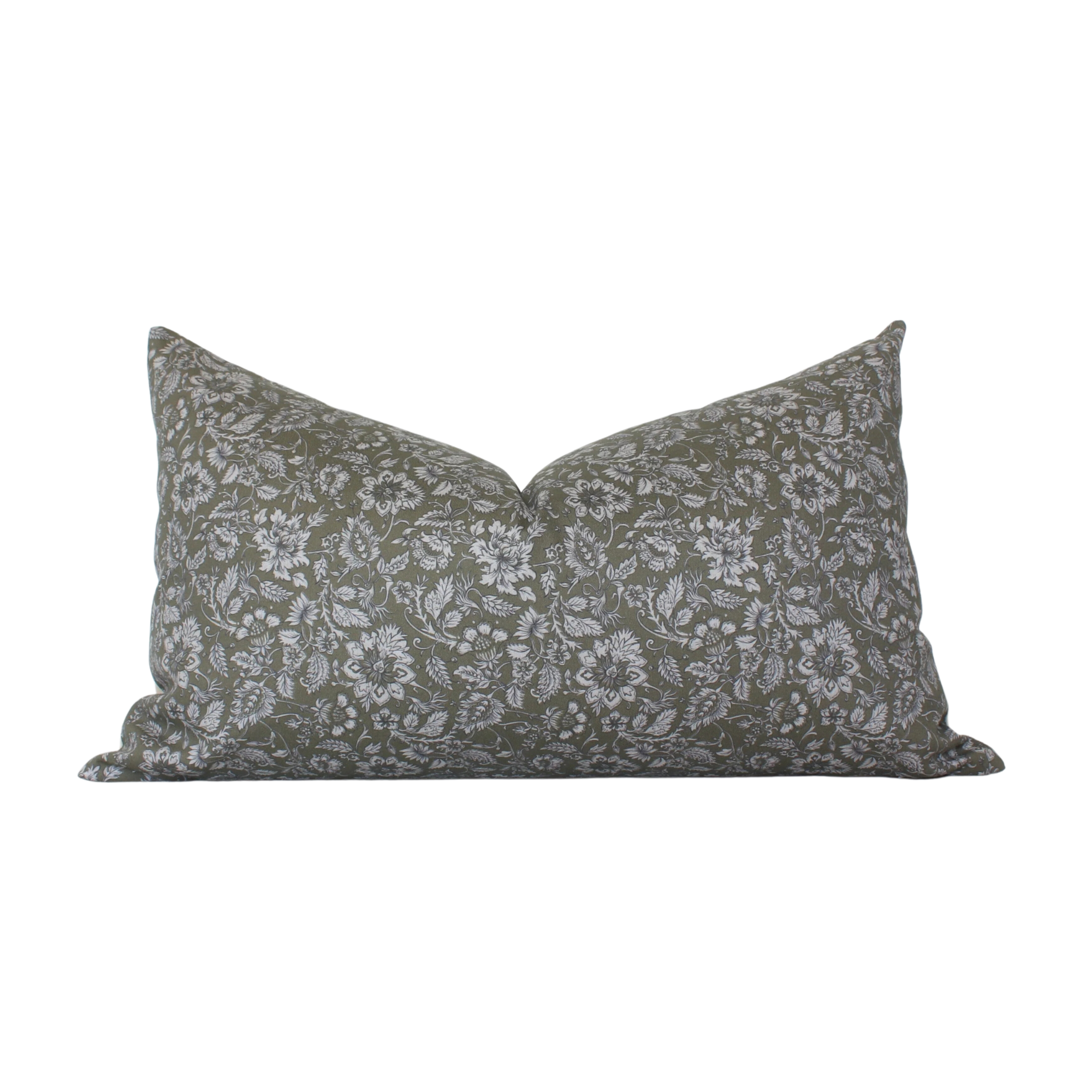 Olive Floral Pillow