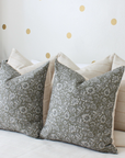 Olive Floral Pillow