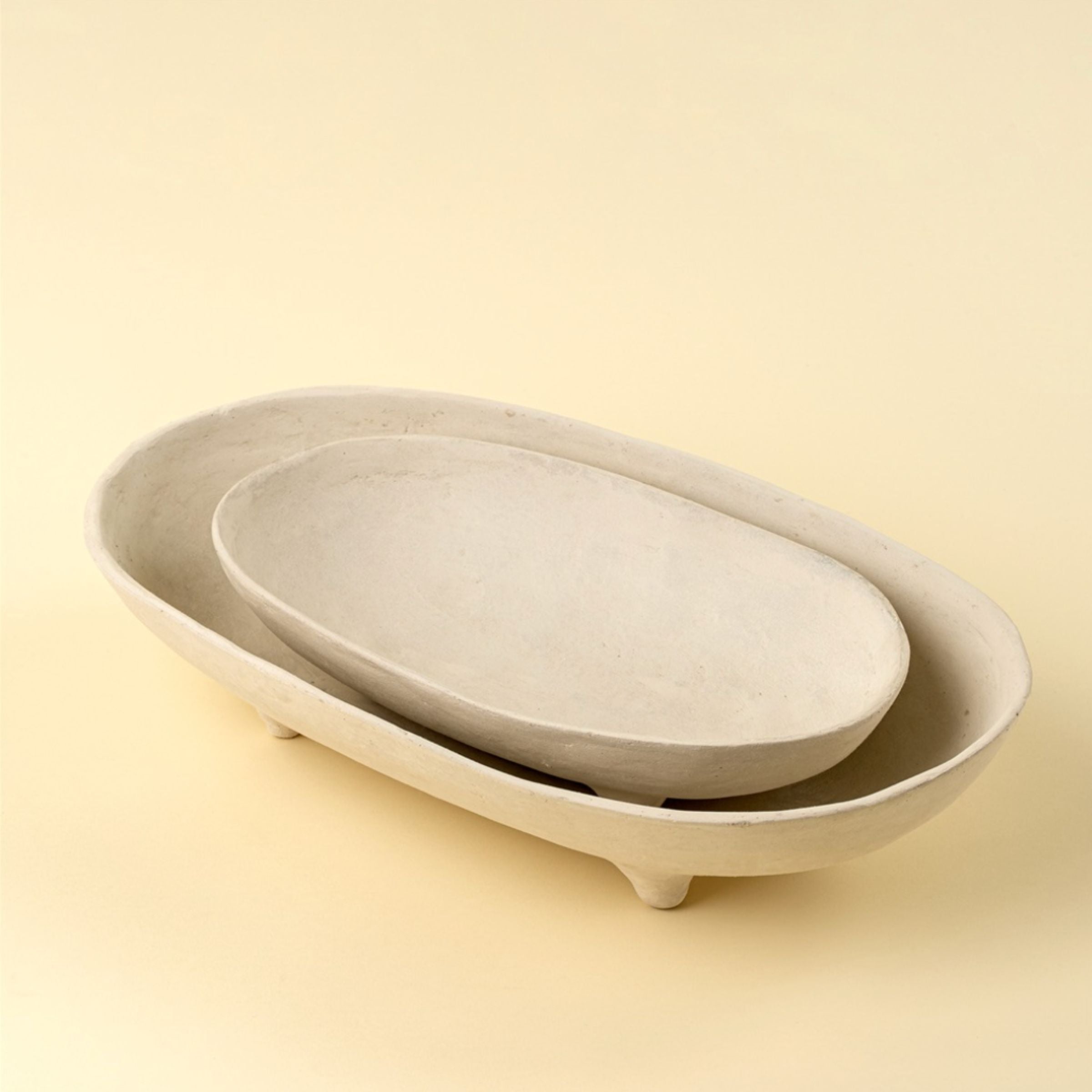 Pedestal Paper Mache Tray