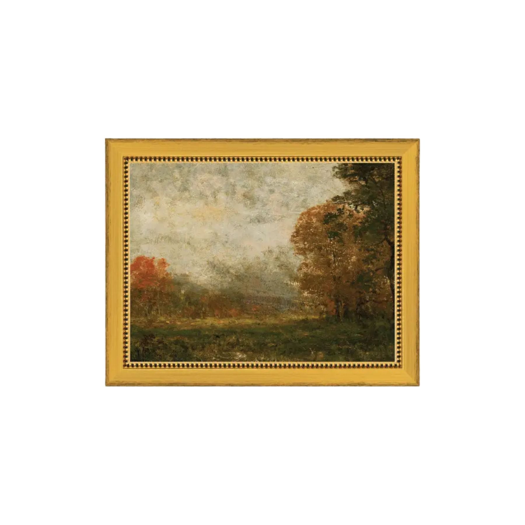 Autumn Trees Framed Antique Art