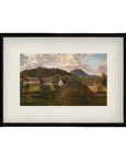 Landscape With Farmstead Framed Antique Art