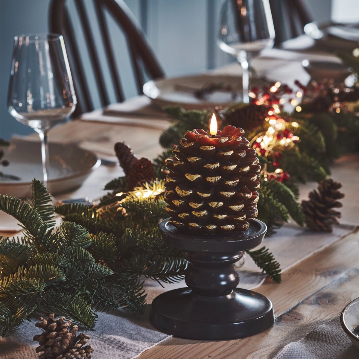 Pine Cone LED Candle