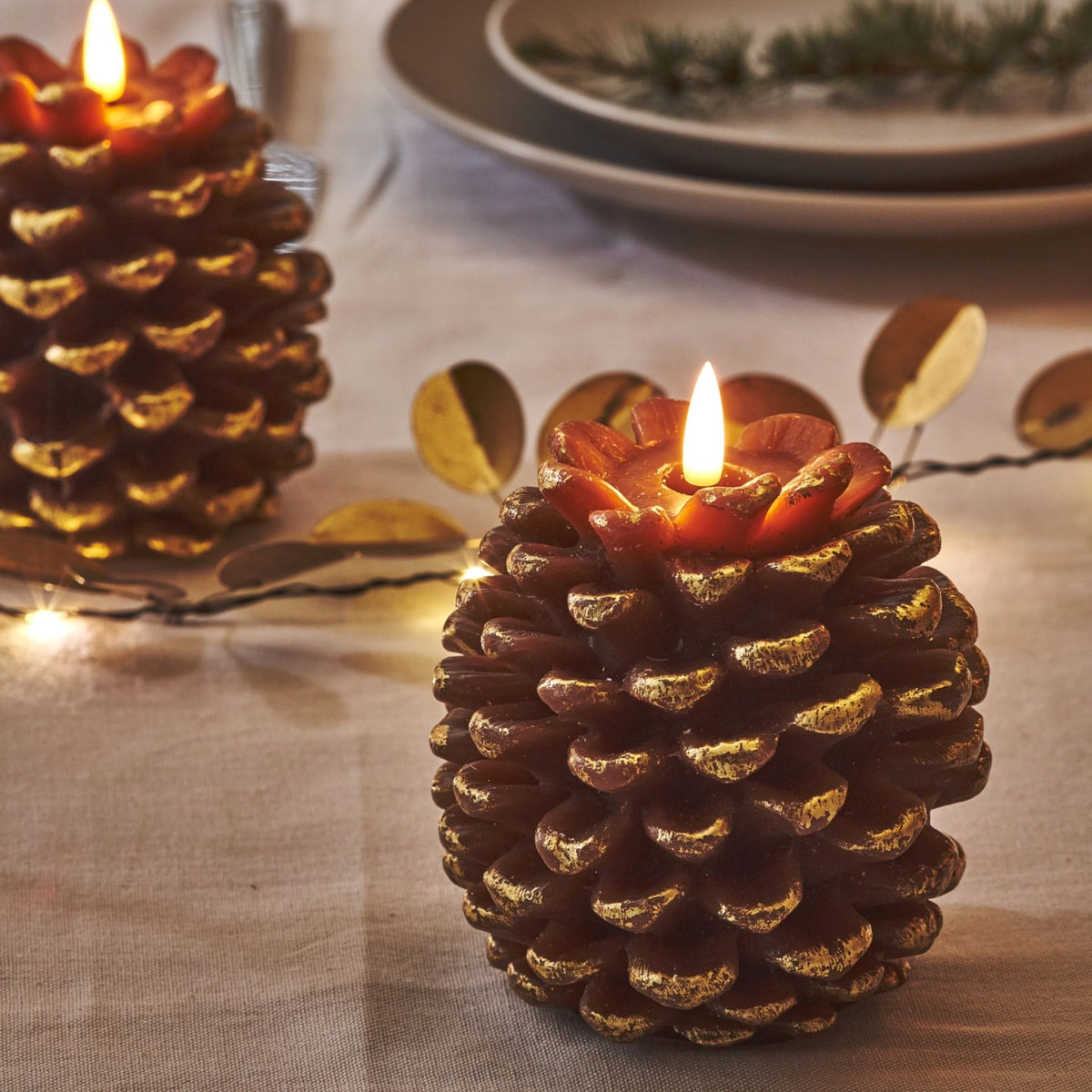 Pine Cone LED Candle
